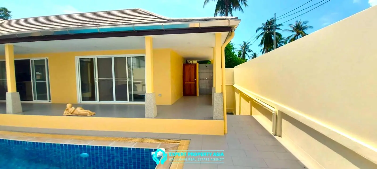 Spacious Modern Pool Villa in Quiet Bophut Neighborhood – 2 Bedrooms, High-Quality Finishes