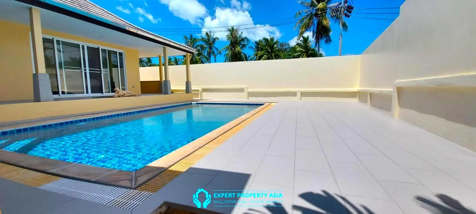 Spacious Modern Pool Villa in Quiet Bophut Neighborhood – 2 Bedrooms, High-Quality Finishes