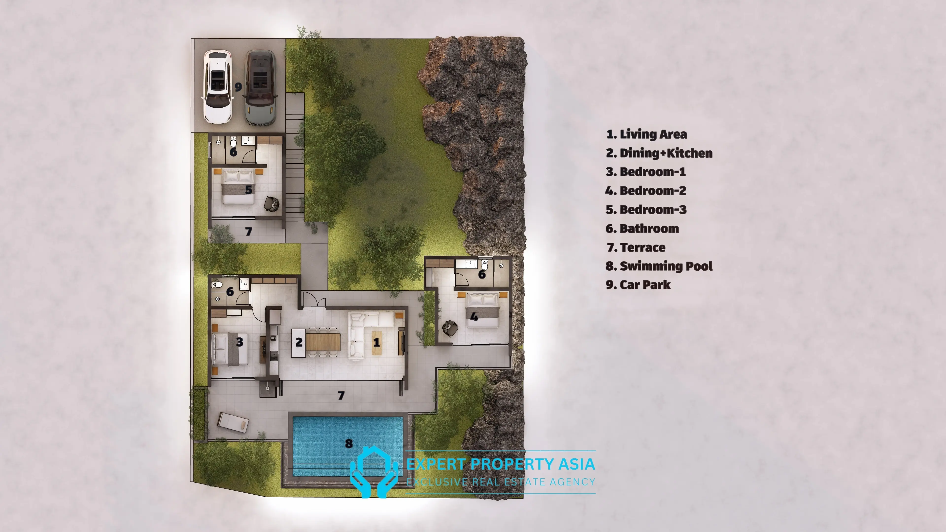 Panoramic 180° Sea View Villas for Sale – Prime Bophut Location