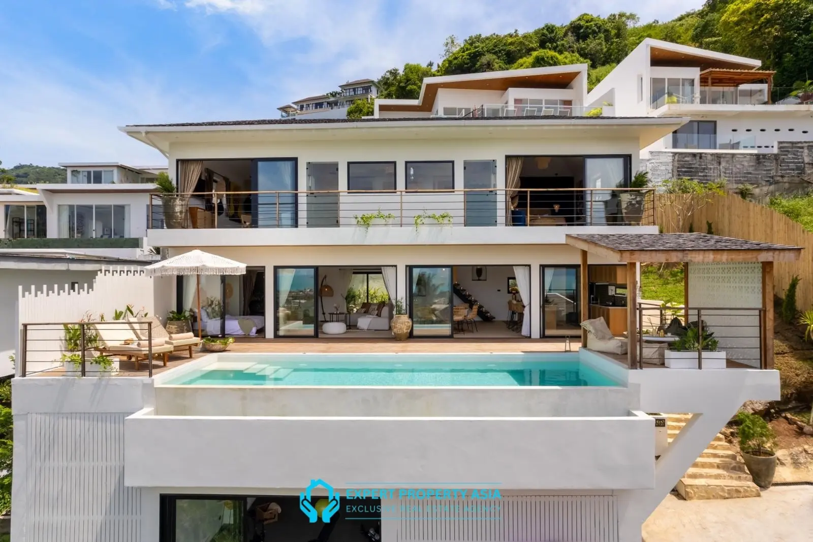 Exclusive Bophut Villa: 3 Bedrooms, Sea View, Private Pool, Just 4 Min from Fisherman Village