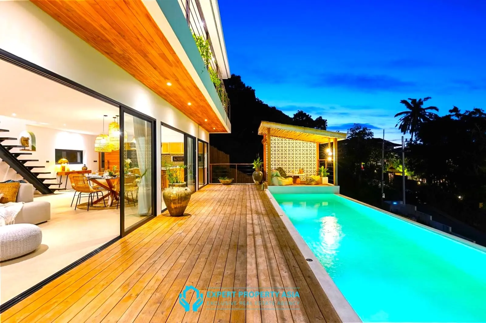 Exclusive Bophut Villa: 3 Bedrooms, Sea View, Private Pool, Just 4 Min from Fisherman Village