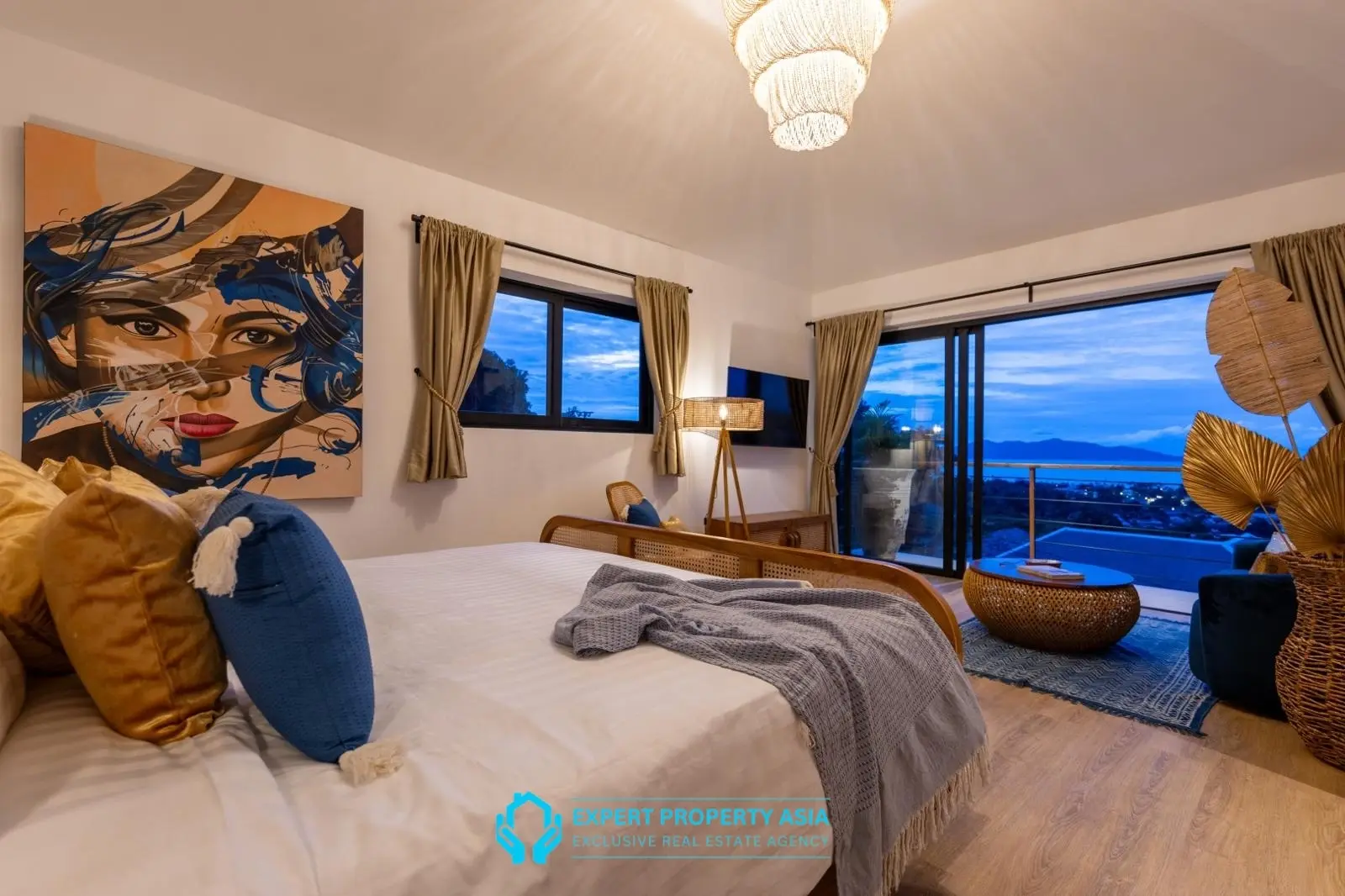 Exclusive Bophut Villa: 3 Bedrooms, Sea View, Private Pool, Just 4 Min from Fisherman Village