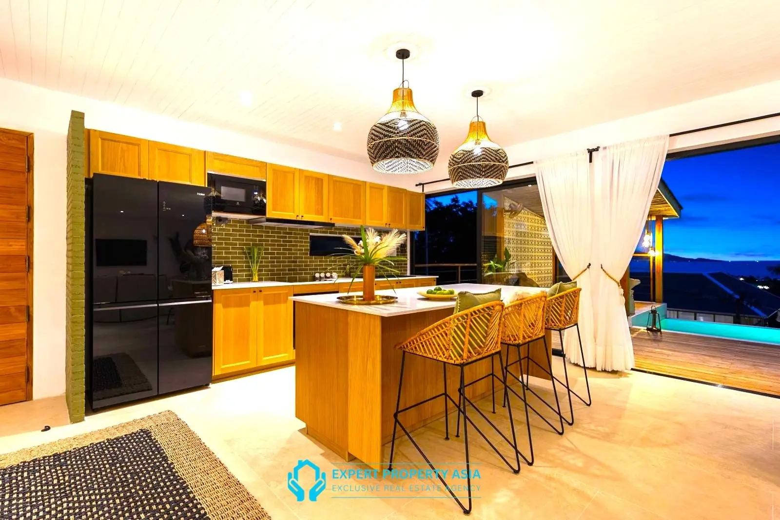 Exclusive Bophut Villa: 3 Bedrooms, Sea View, Private Pool, Just 4 Min from Fisherman Village