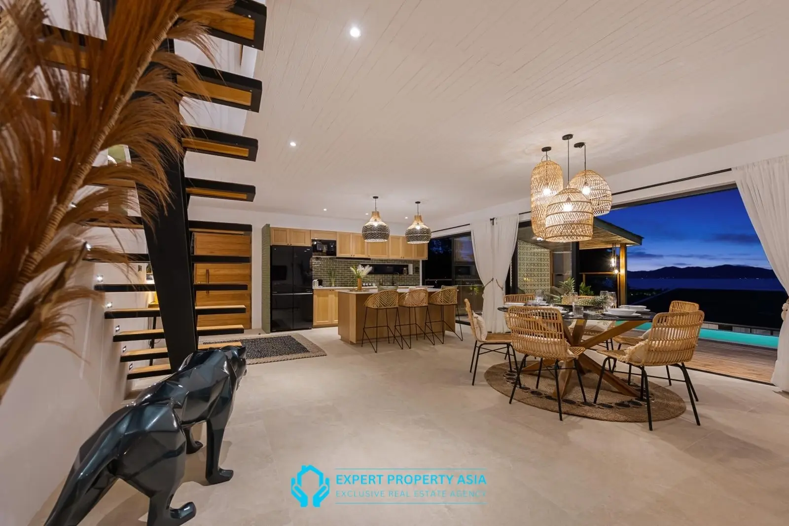 Exclusive Bophut Villa: 3 Bedrooms, Sea View, Private Pool, Just 4 Min from Fisherman Village