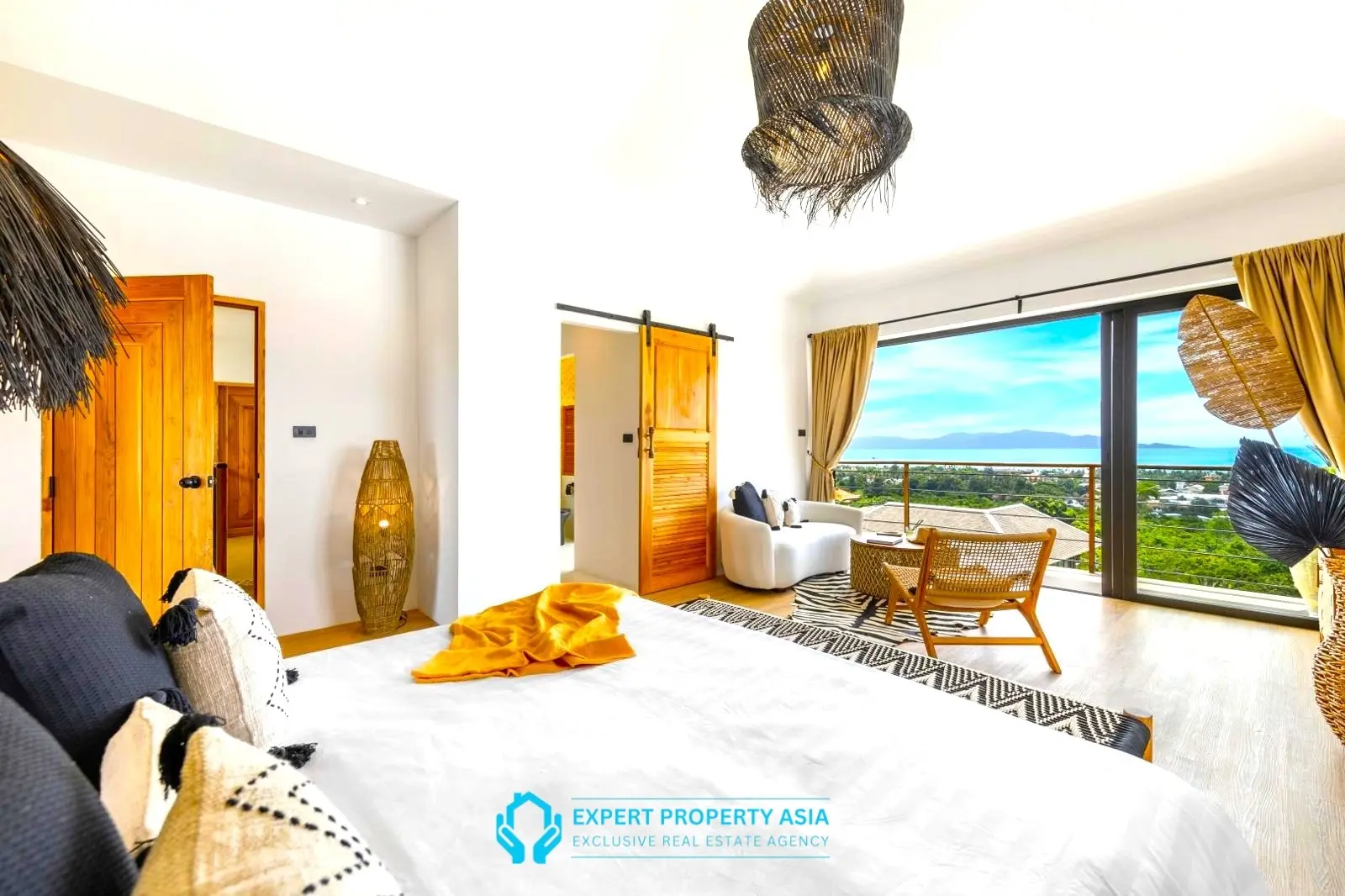 Exclusive Bophut Villa: 3 Bedrooms, Sea View, Private Pool, Just 4 Min from Fisherman Village