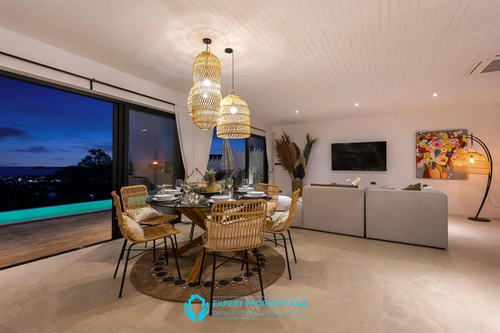 Exclusive Bophut Villa: 3 Bedrooms, Sea View, Private Pool, Just 4 Min from Fisherman Village