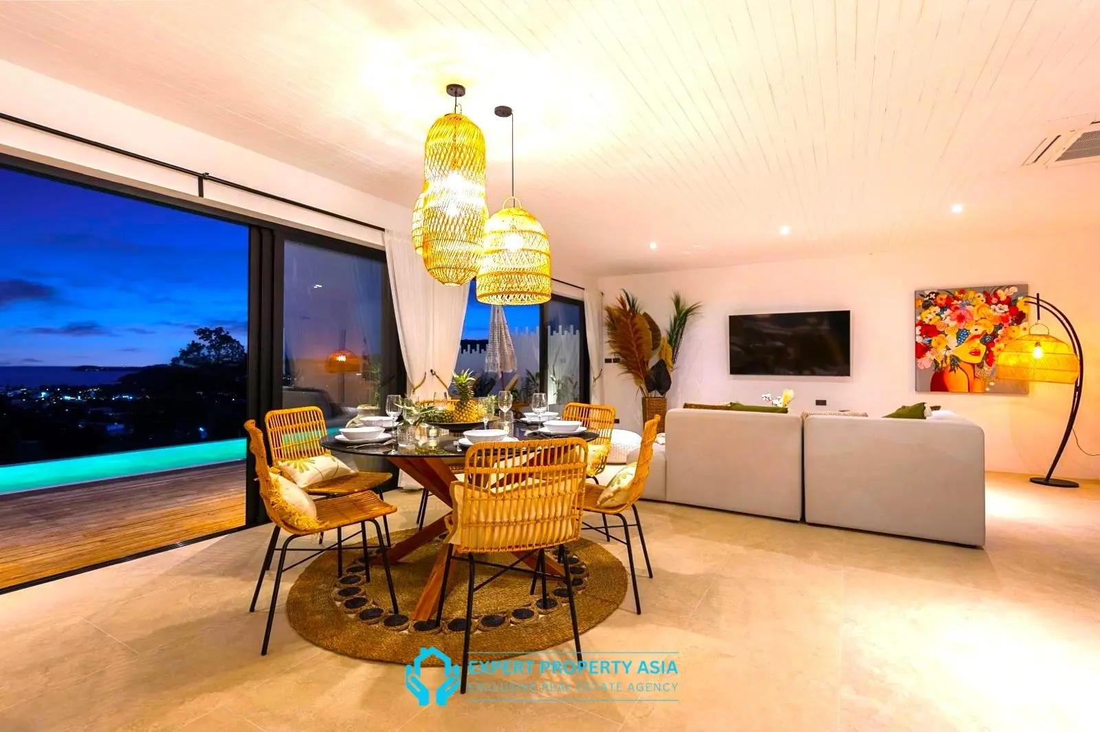 Exclusive Bophut Villa: 3 Bedrooms, Sea View, Private Pool, Just 4 Min from Fisherman Village