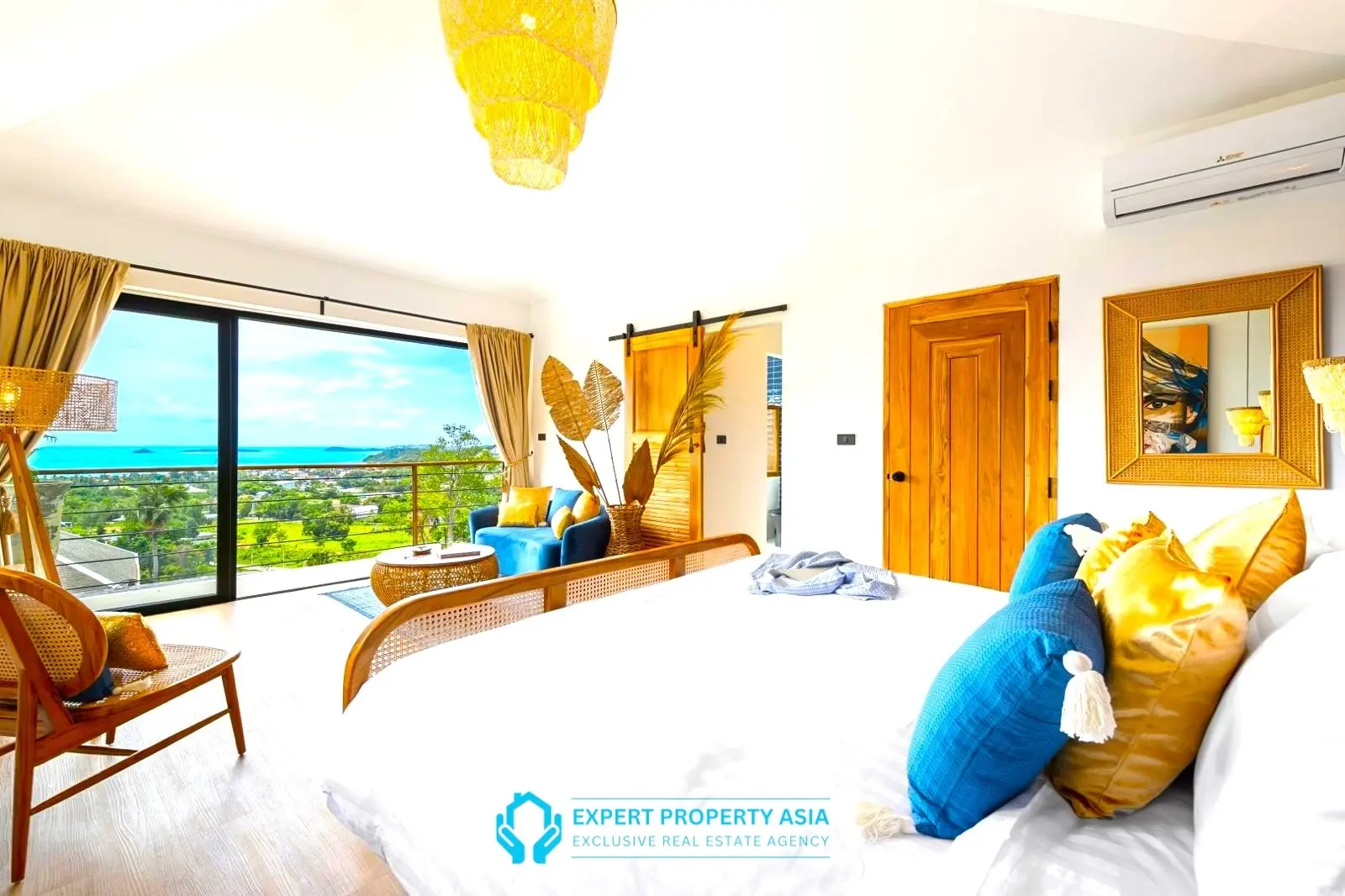 Exclusive Bophut Villa: 3 Bedrooms, Sea View, Private Pool, Just 4 Min from Fisherman Village