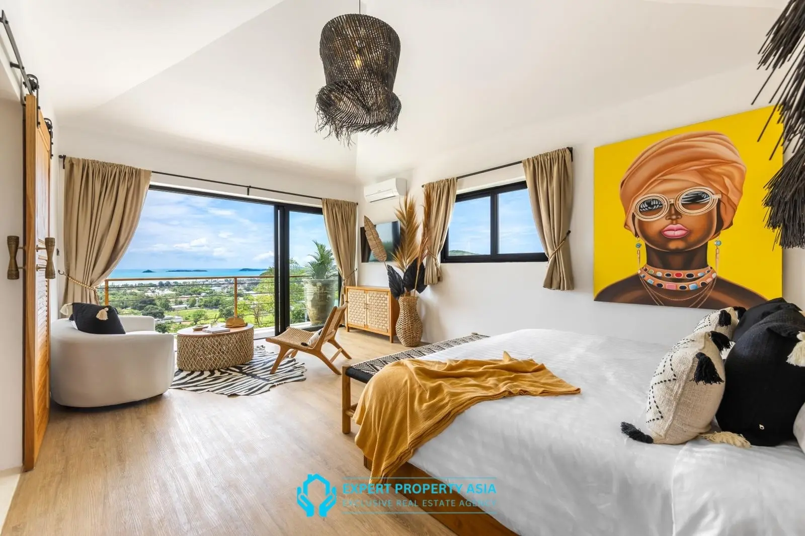 Exclusive Bophut Villa: 3 Bedrooms, Sea View, Private Pool, Just 4 Min from Fisherman Village