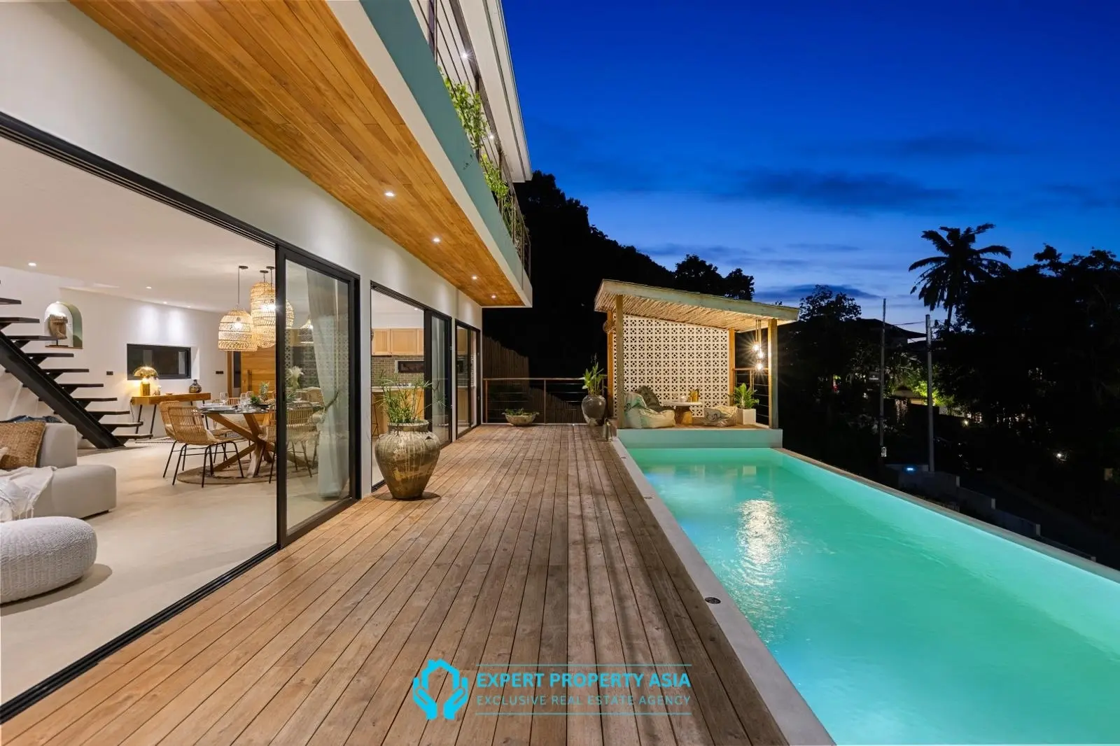 Exclusive Bophut Villa: 3 Bedrooms, Sea View, Private Pool, Just 4 Min from Fisherman Village