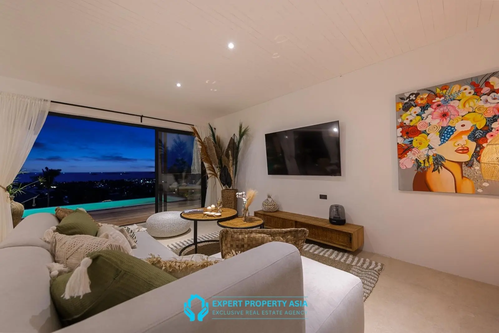 Exclusive Bophut Villa: 3 Bedrooms, Sea View, Private Pool, Just 4 Min from Fisherman Village