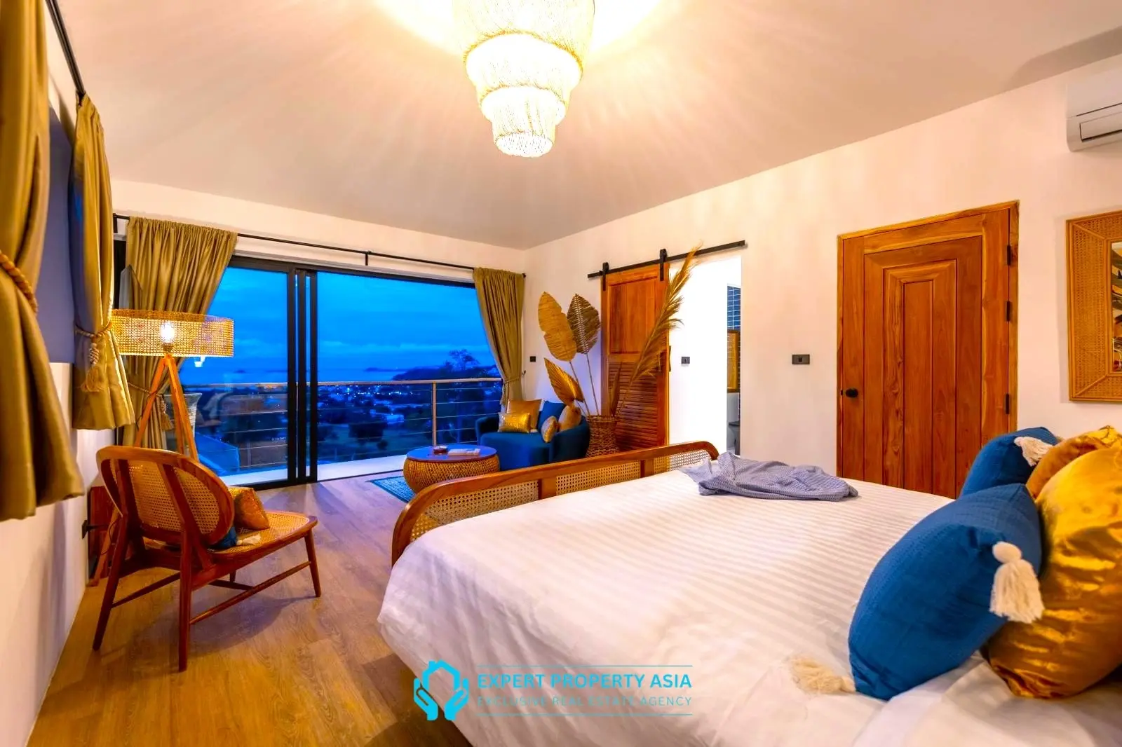 Exclusive Bophut Villa: 3 Bedrooms, Sea View, Private Pool, Just 4 Min from Fisherman Village