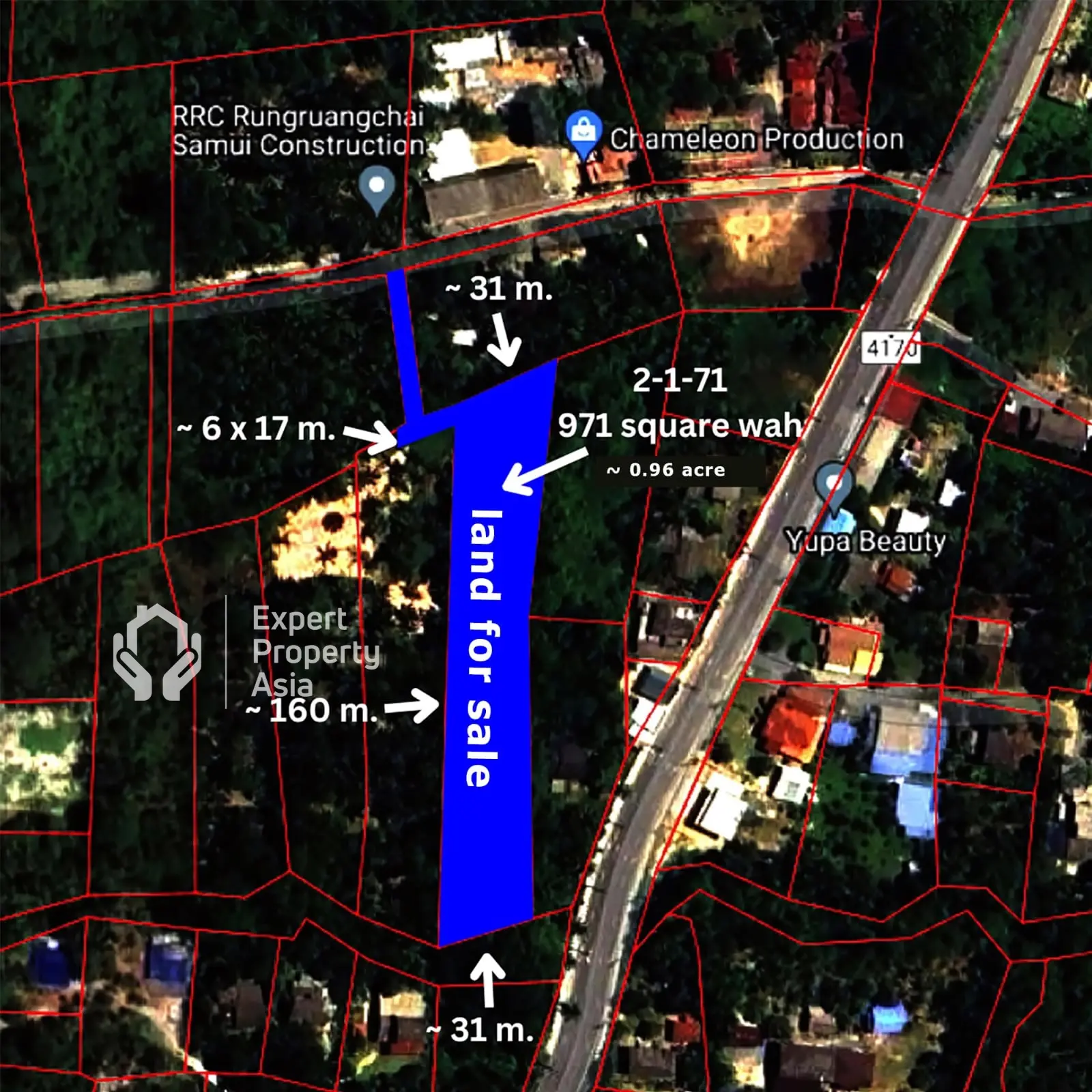 "Prime 2.4-Acre Land for Sale in Taling Ngam, Koh Samui – Exceptional Investment Opportunity!"