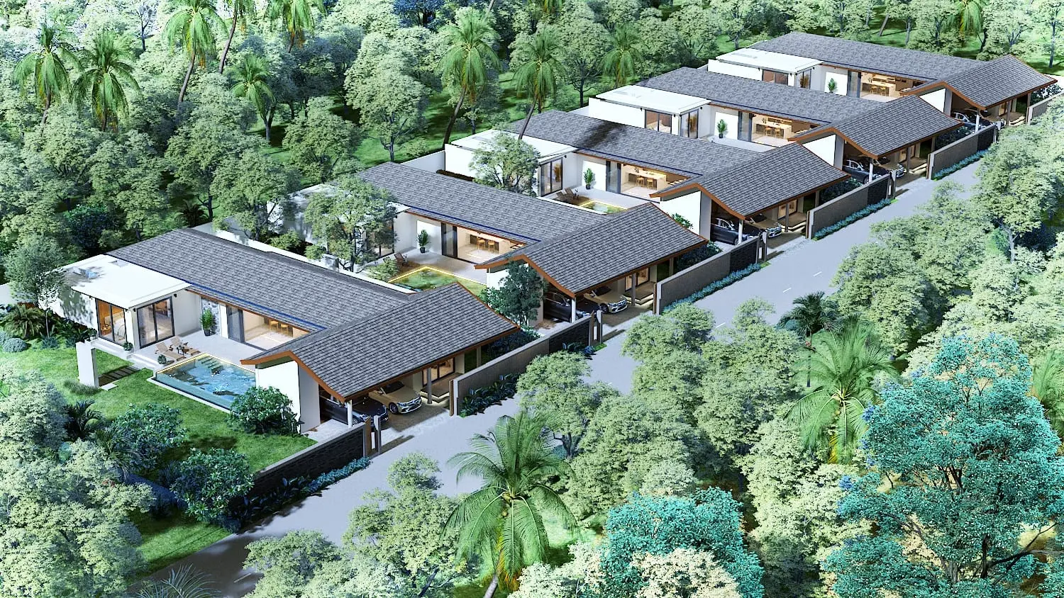 "Investissez au paradis : Villas sur plan à Koh Samui avec piscines privées et design moderne" Phase 2