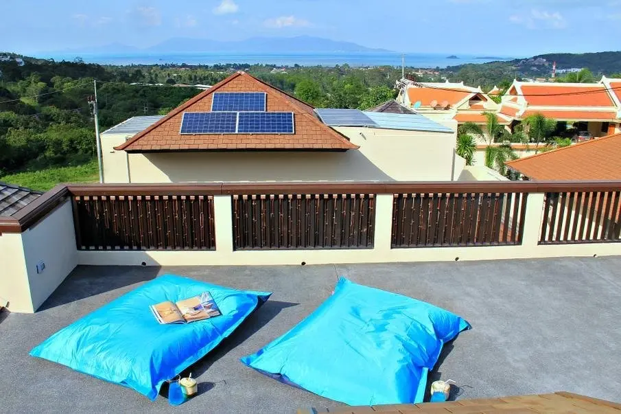 Villa élégante de 5 chambres avec vue partielle sur la mer à Bophut exclusif, Koh Samui "Propriété à vie"