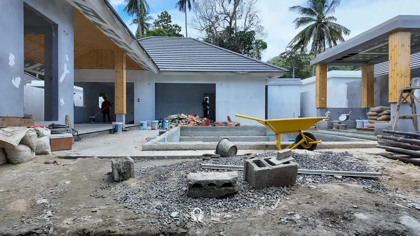  Villa en pleine propriété de 3 chambres sur plan avec piscine privée à Lamai, exclusivité  Koh Samui