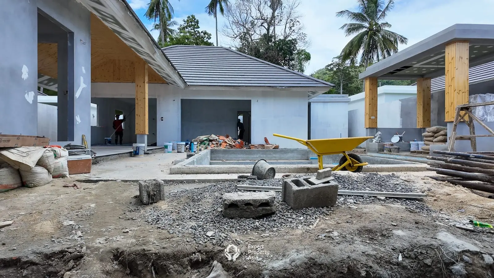  Villa en pleine propriété de 3 chambres sur plan avec piscine privée à Lamai, exclusivité  Koh Samui