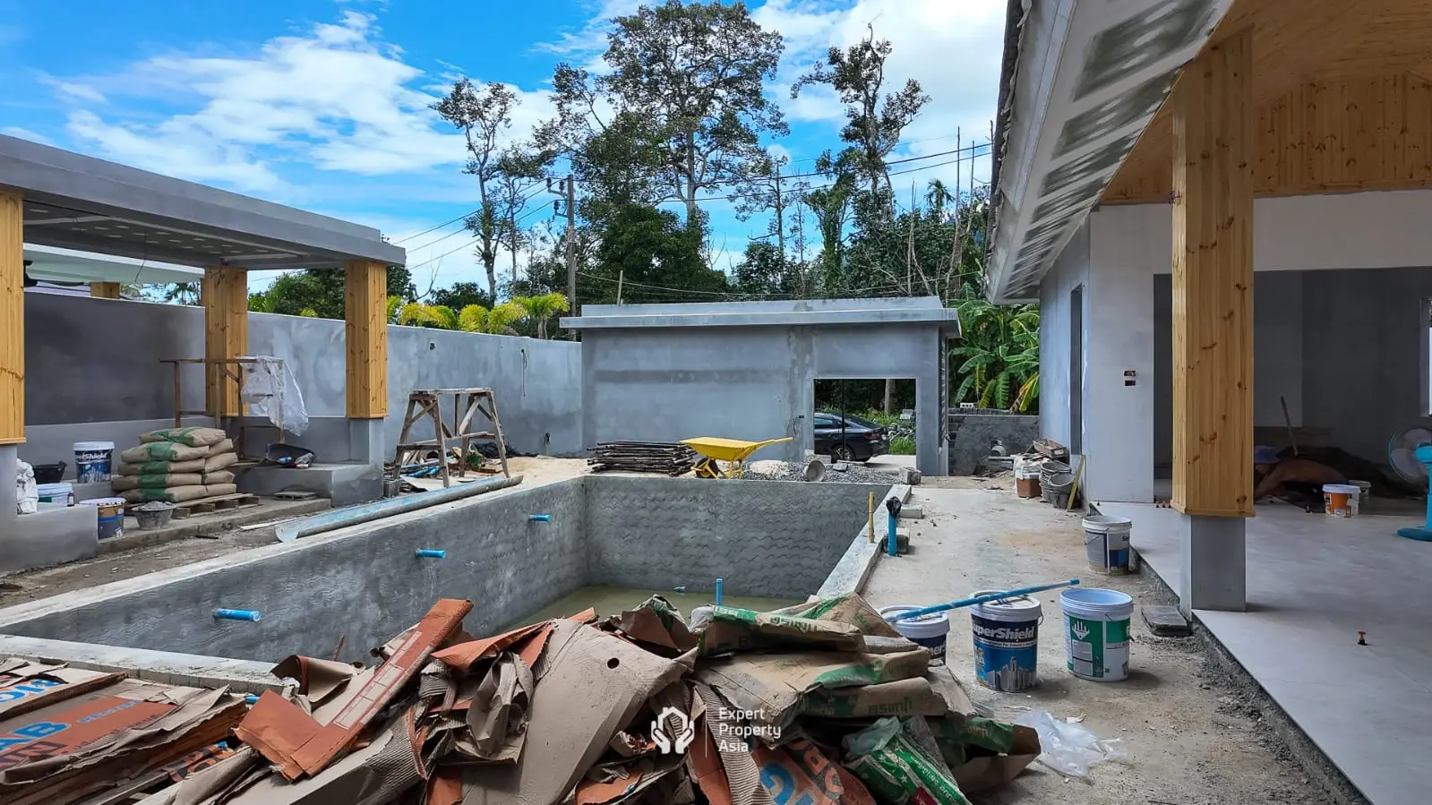  Villa en pleine propriété de 3 chambres sur plan avec piscine privée à Lamai, exclusivité  Koh Samui