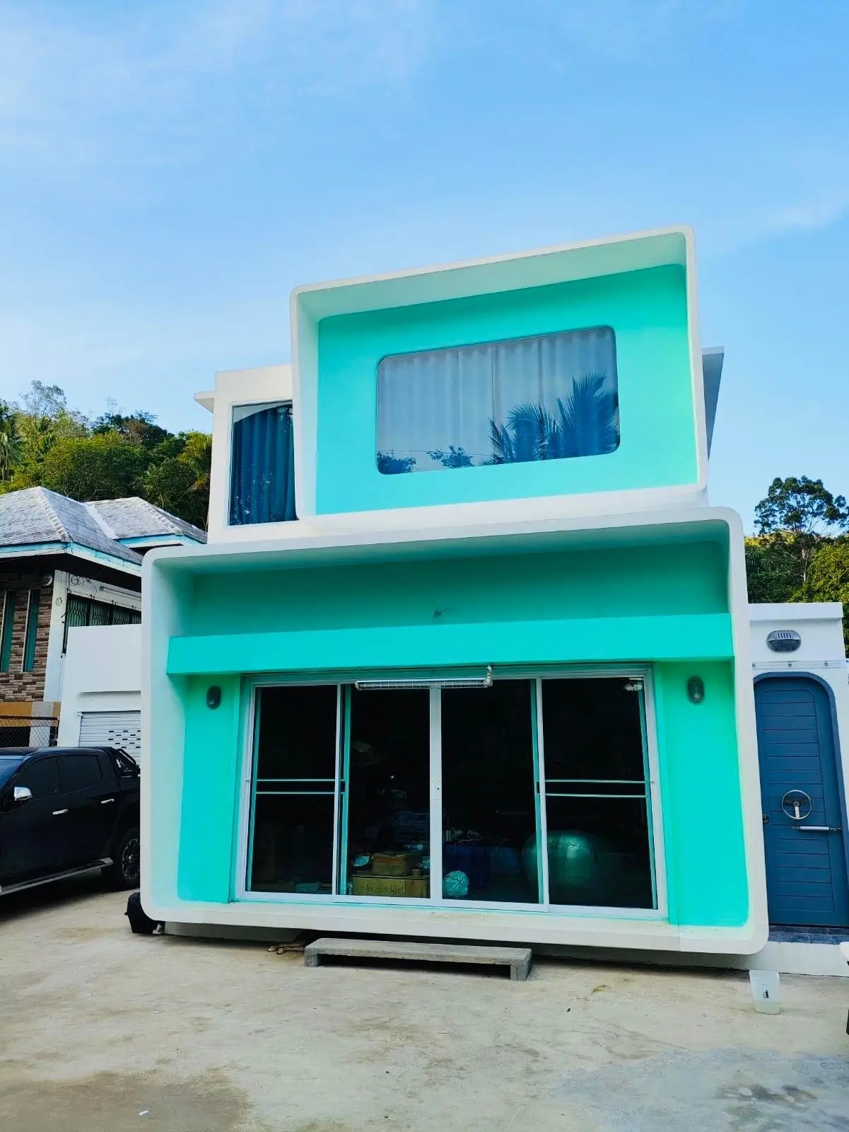 2 Chambres Maison 2 Étages avec Boutique Vue sur la Montagne à Lamai Koh Samui En pleine propriété