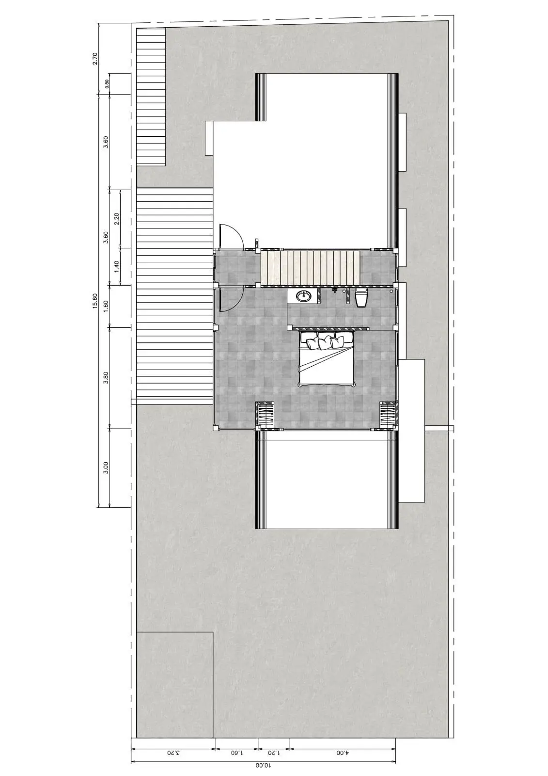 2 Chambres Maison 2 Étages avec Boutique Vue sur la Montagne à Lamai Koh Samui En pleine propriété