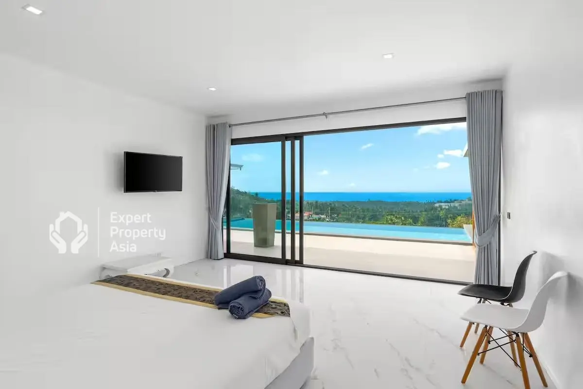 "Luxurious 5-Bedroom Villa with Infinity Pool and Panoramic Sea Views – Maenam, Koh Samui"