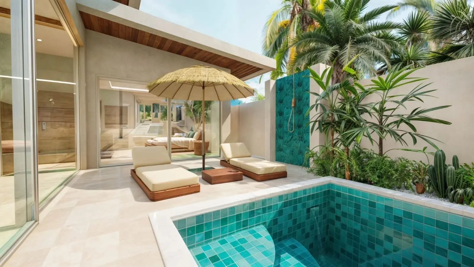 2 chambres Villa avec piscine à Bangrak Koh Samui Bail