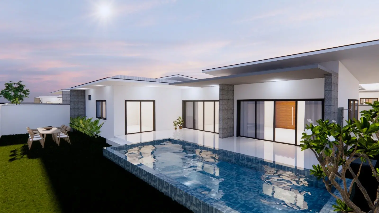 Villas modernes de 3 à 4 chambres en vente sur plan à Lamai, Koh Samui