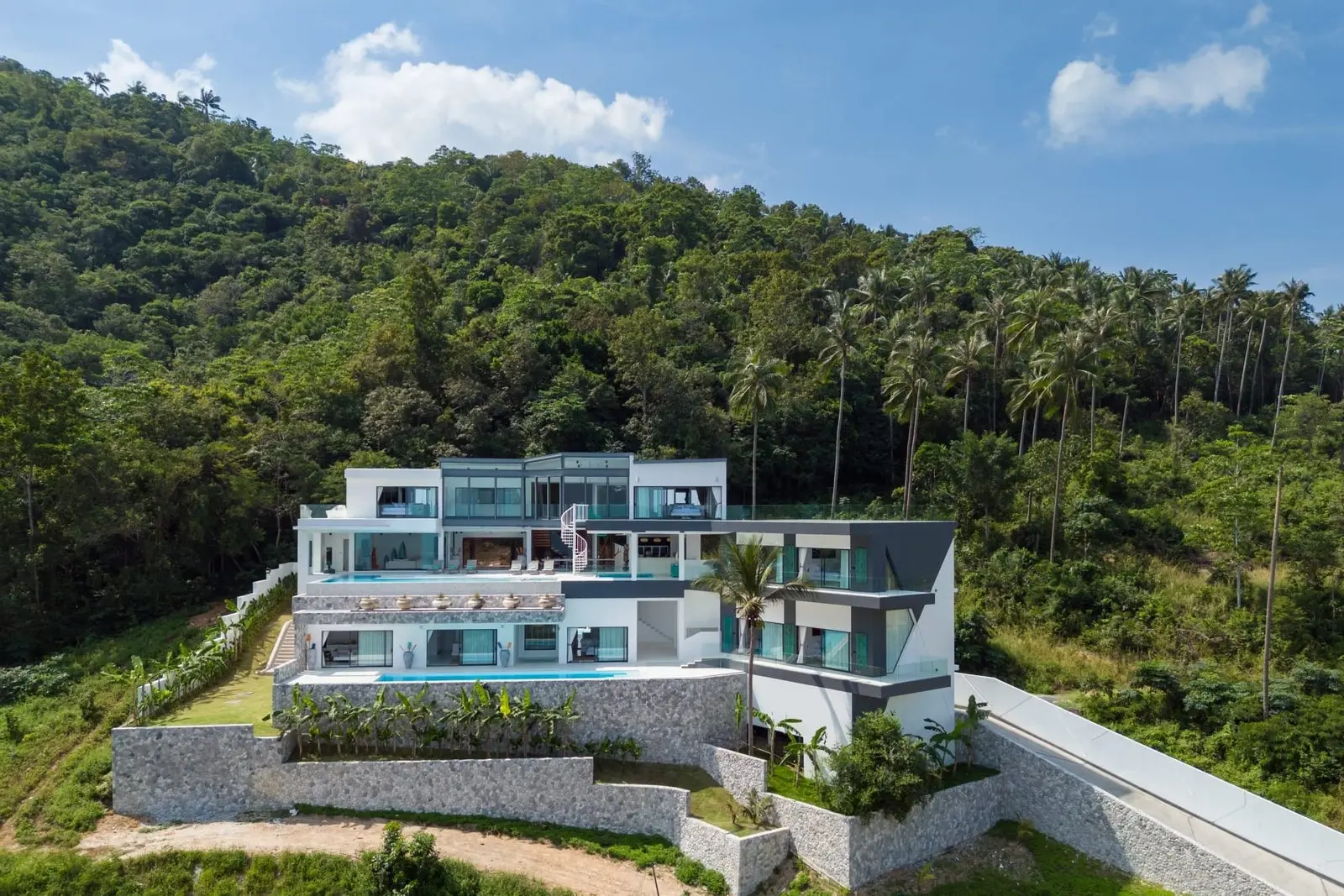 Villa de luxe avec vue imprenable sur la mer à Bang Po, Koh Samui