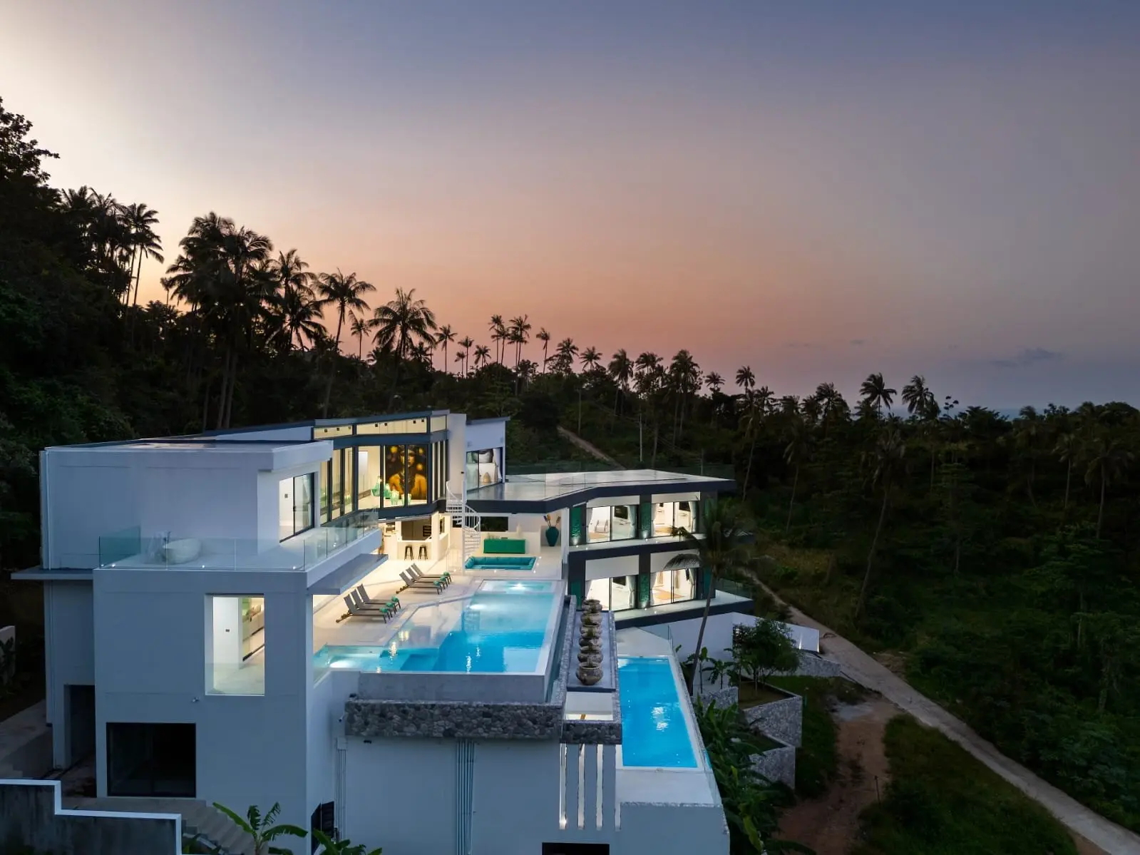 Villa de luxe avec vue imprenable sur la mer à Bang Po, Koh Samui