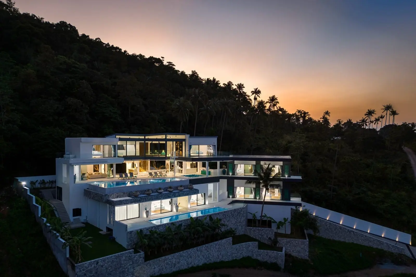 Villa de luxe avec vue imprenable sur la mer à Bang Po, Koh Samui