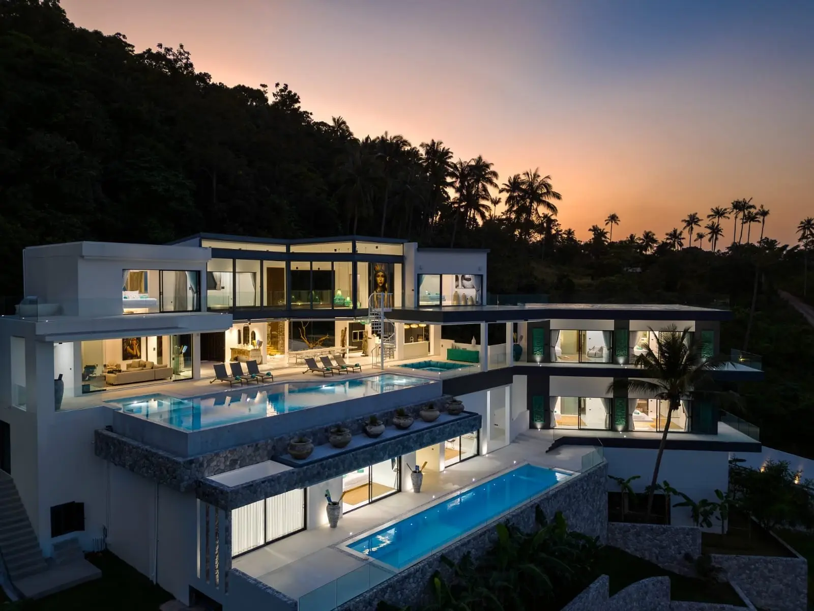 Villa de luxe avec vue imprenable sur la mer à Bang Po, Koh Samui