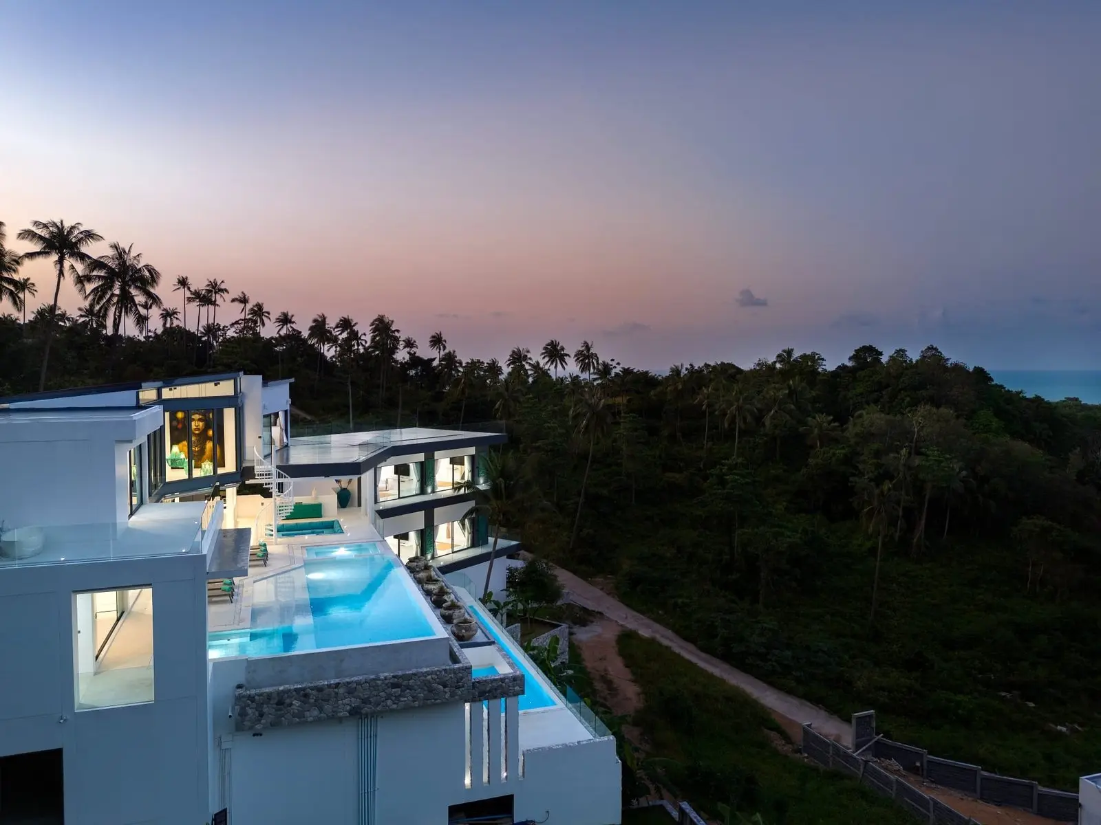 Villa de luxe avec vue imprenable sur la mer à Bang Po, Koh Samui