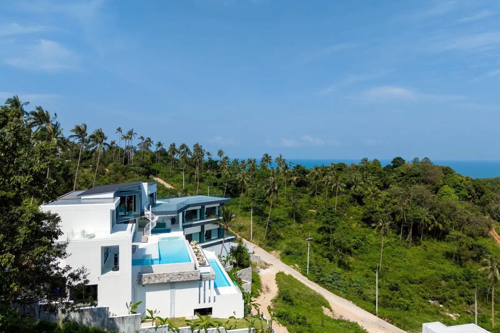 Villa de luxe avec vue imprenable sur la mer à Bang Po, Koh Samui