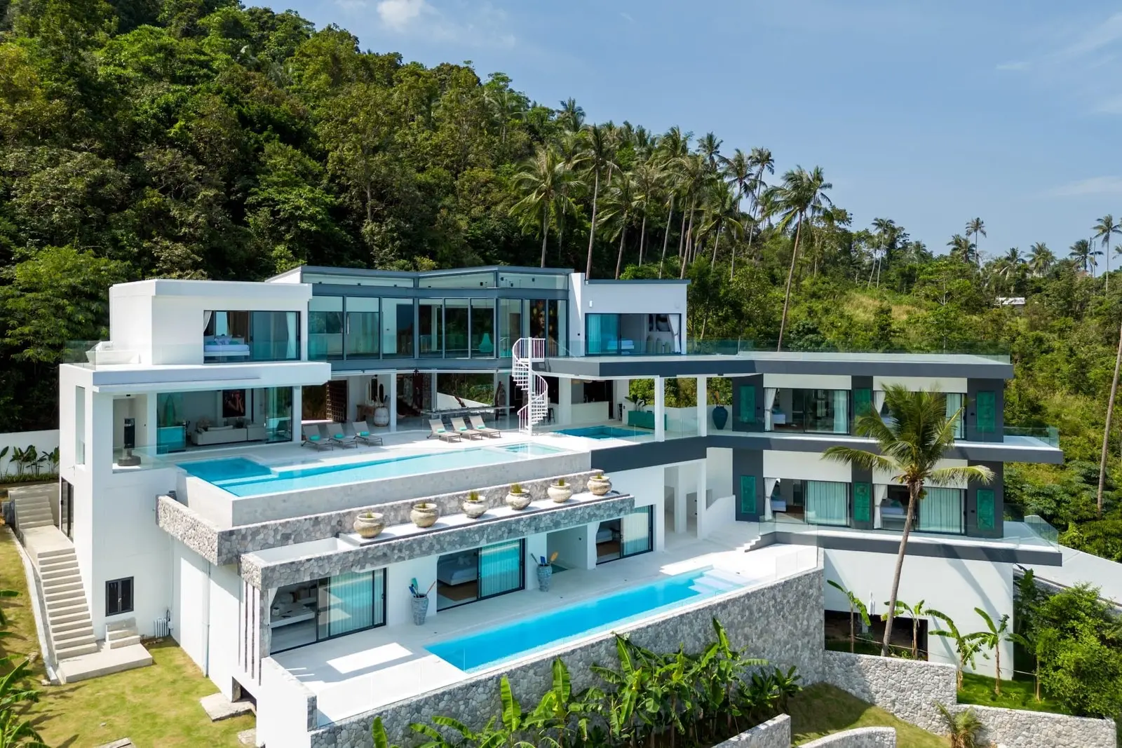 Villa de luxe avec vue imprenable sur la mer à Bang Po, Koh Samui