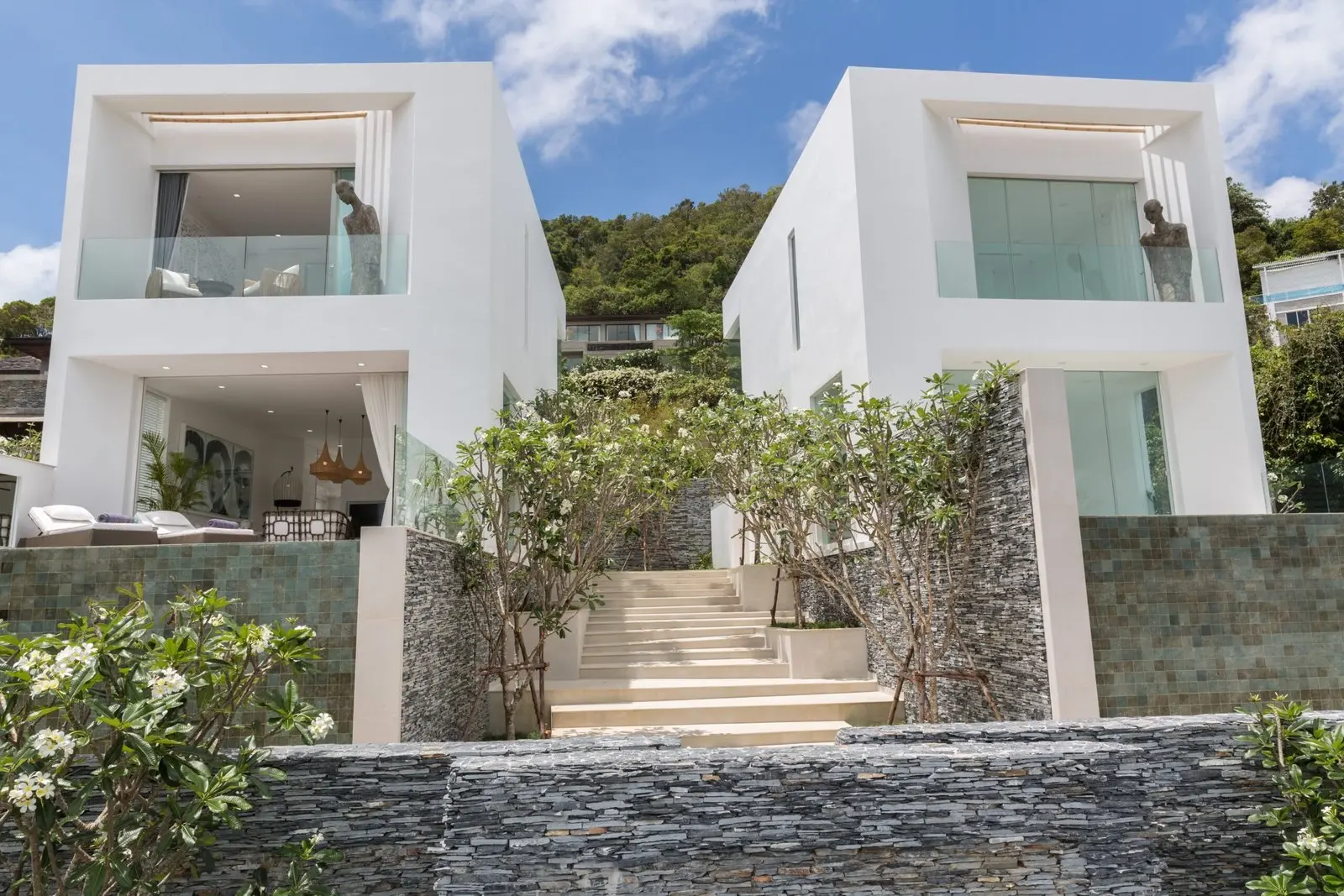 Villas de luxe avec 2 chambres et vue sur la mer avec piscine à Choeng Mon, Koh Samui