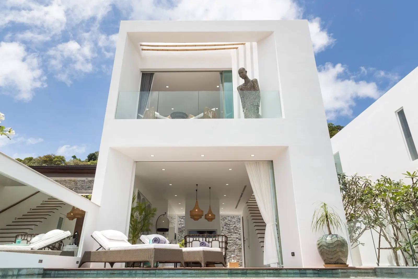 Villas de luxe avec 2 chambres et vue sur la mer avec piscine à Choeng Mon, Koh Samui