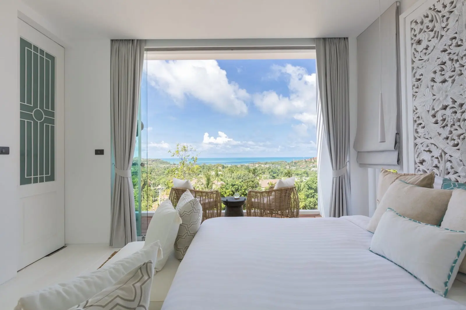 Villas de luxe avec 2 chambres et vue sur la mer avec piscine à Choeng Mon, Koh Samui