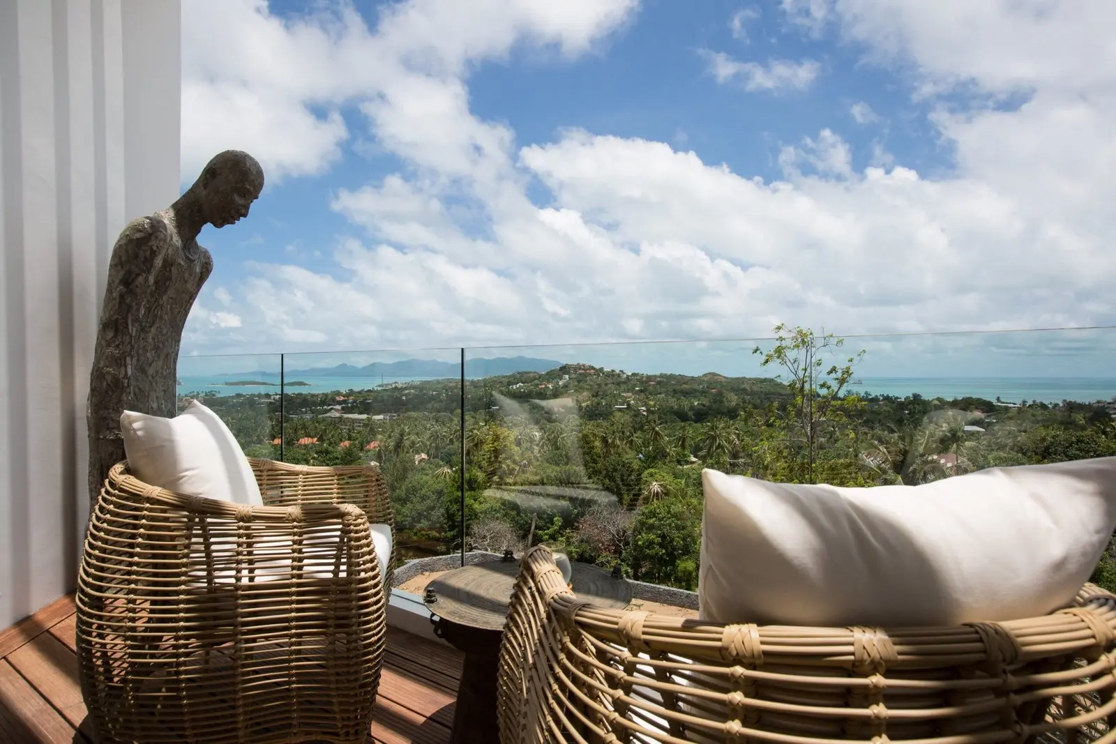 Villas de luxe avec 2 chambres et vue sur la mer avec piscine à Choeng Mon, Koh Samui