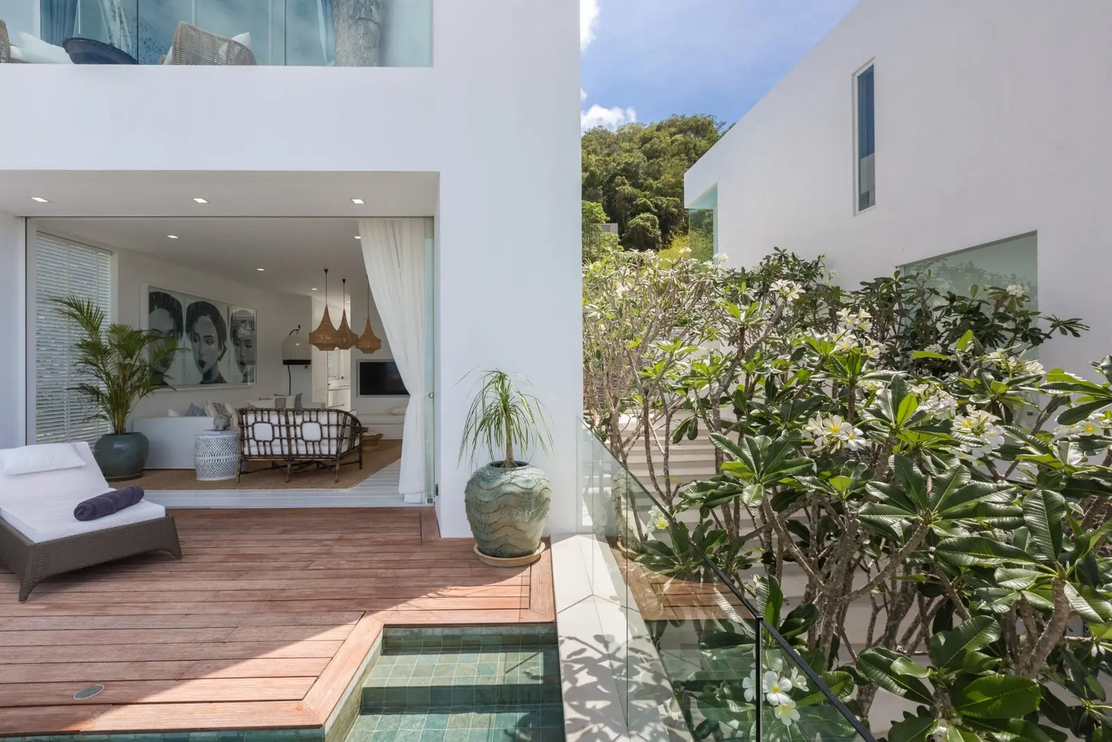 Villas de luxe avec 2 chambres et vue sur la mer avec piscine à Choeng Mon, Koh Samui