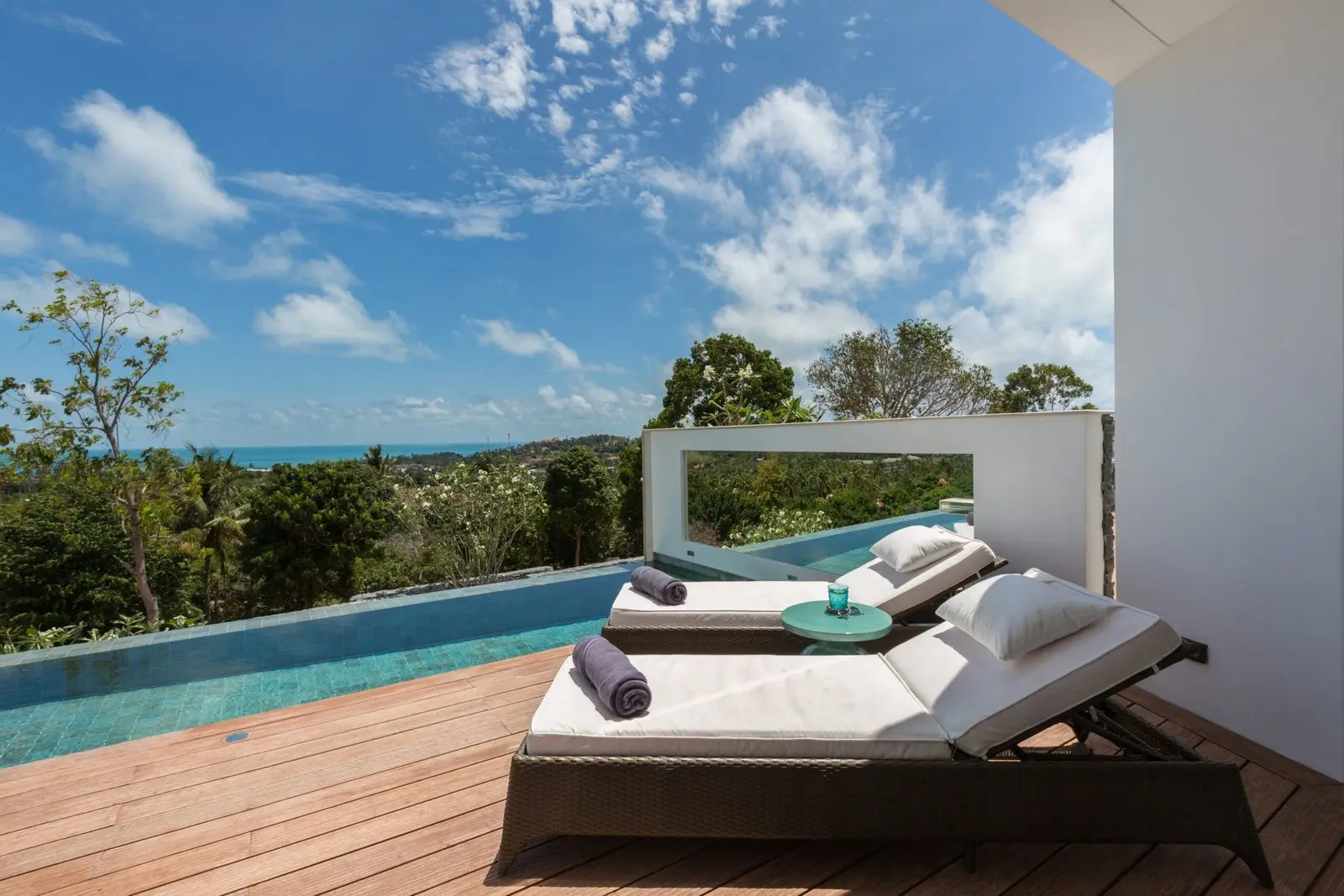 Villas de luxe avec 2 chambres et vue sur la mer avec piscine à Choeng Mon, Koh Samui