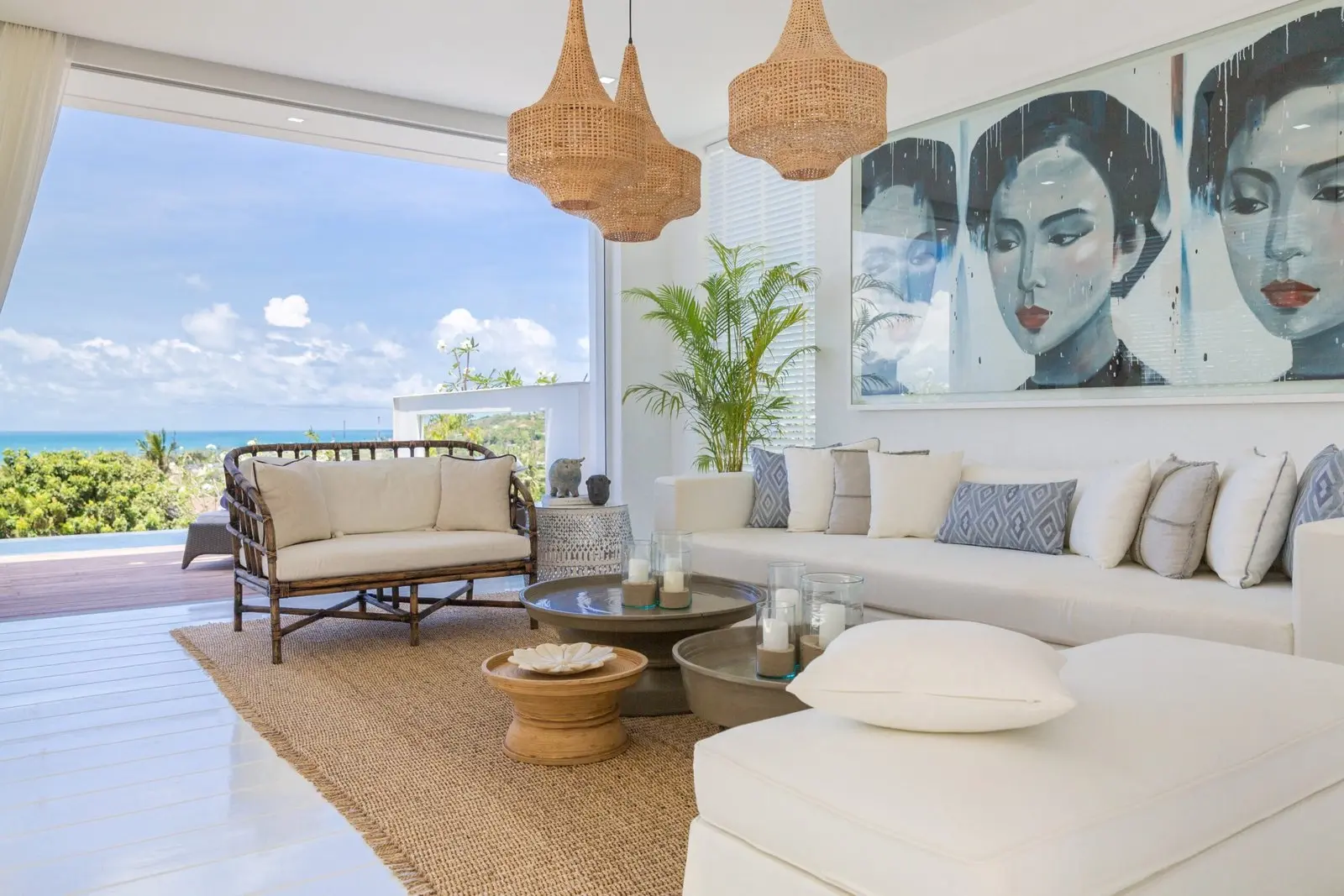 Villas de luxe avec 2 chambres et vue sur la mer avec piscine à Choeng Mon, Koh Samui