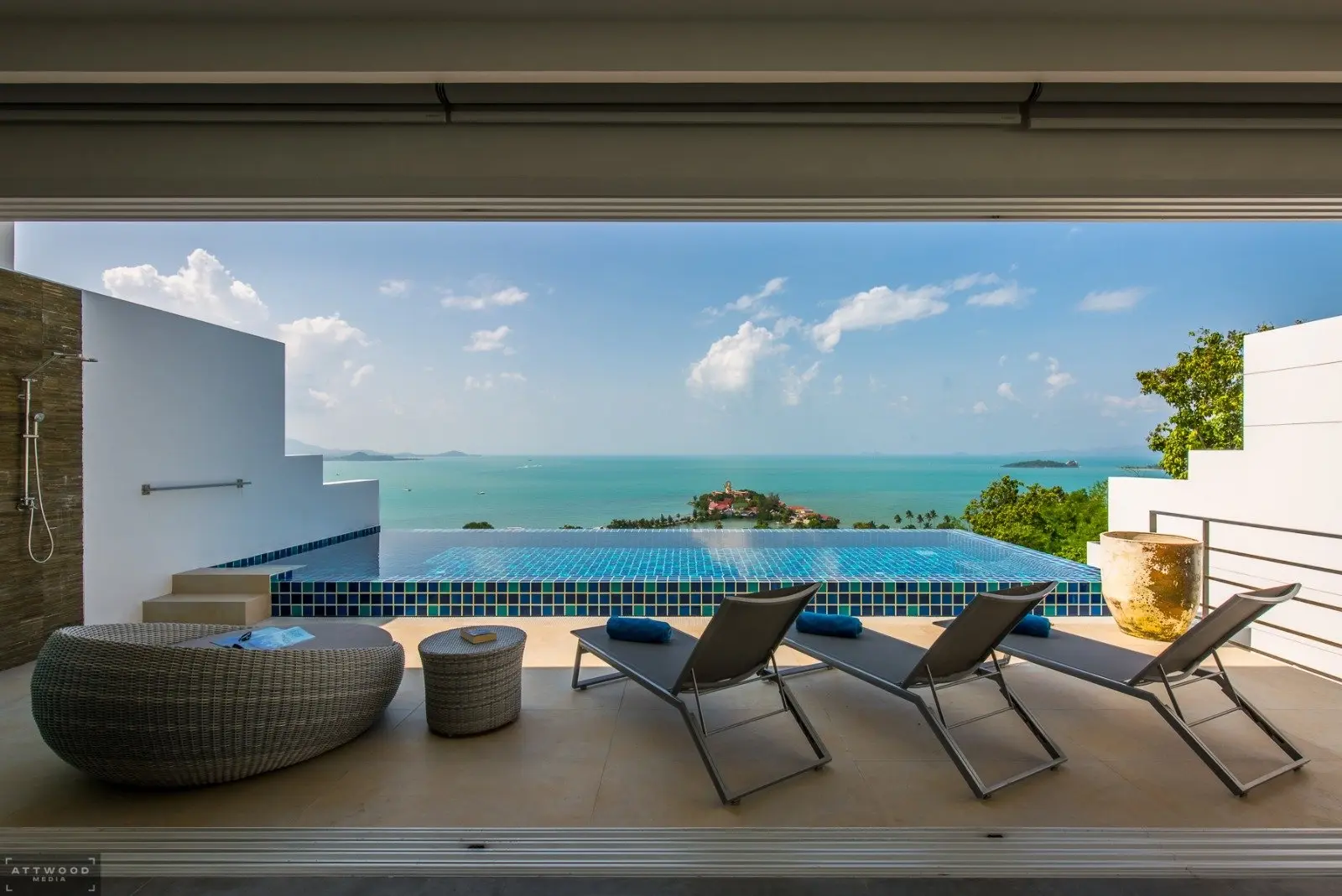 Villa de 2 étages avec 3 chambres et vue sur la mer à Bangrak Koh Samui  LOCATION 