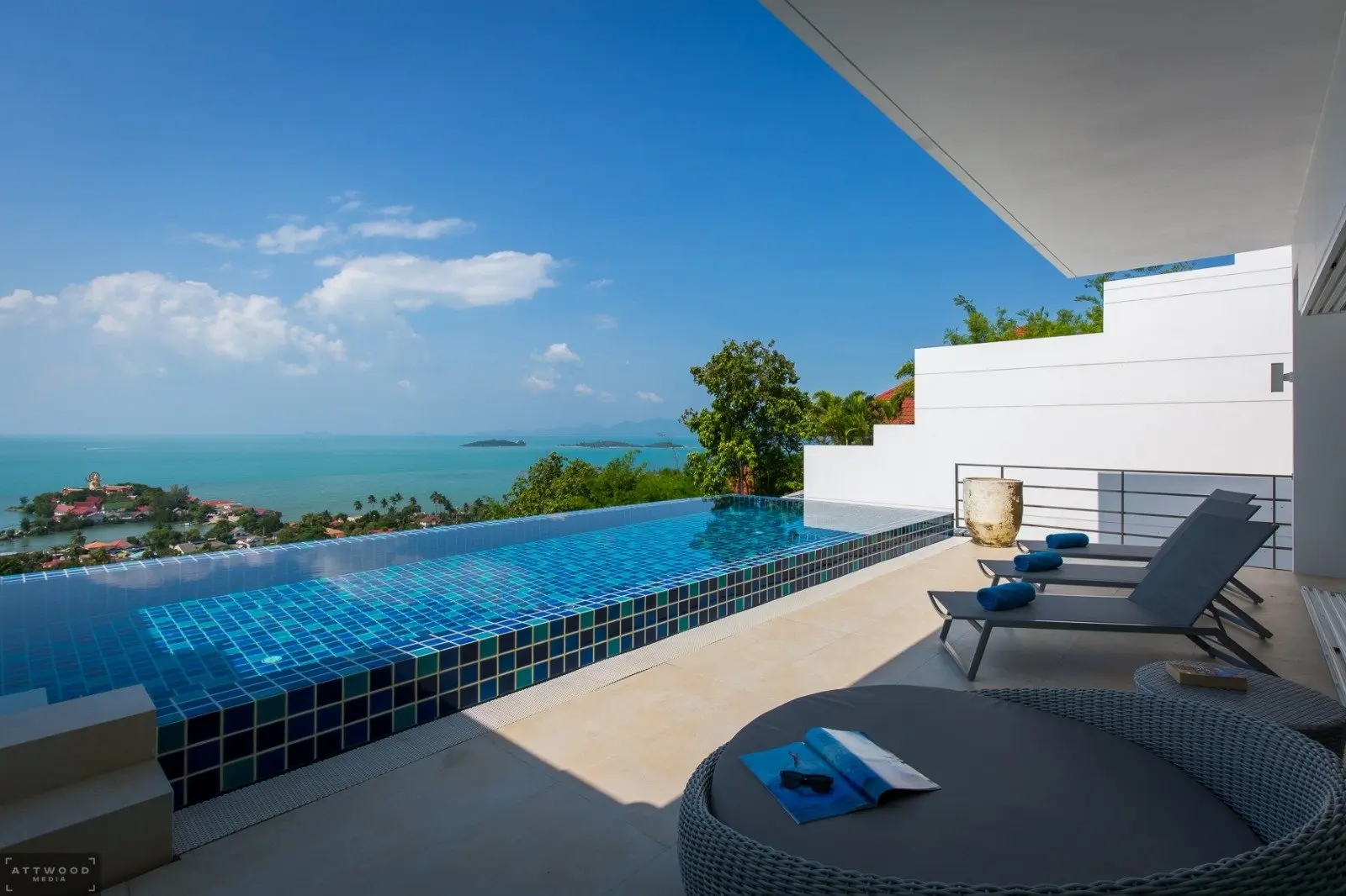 Villa de 2 étages avec 3 chambres et vue sur la mer à Bangrak Koh Samui  LOCATION 