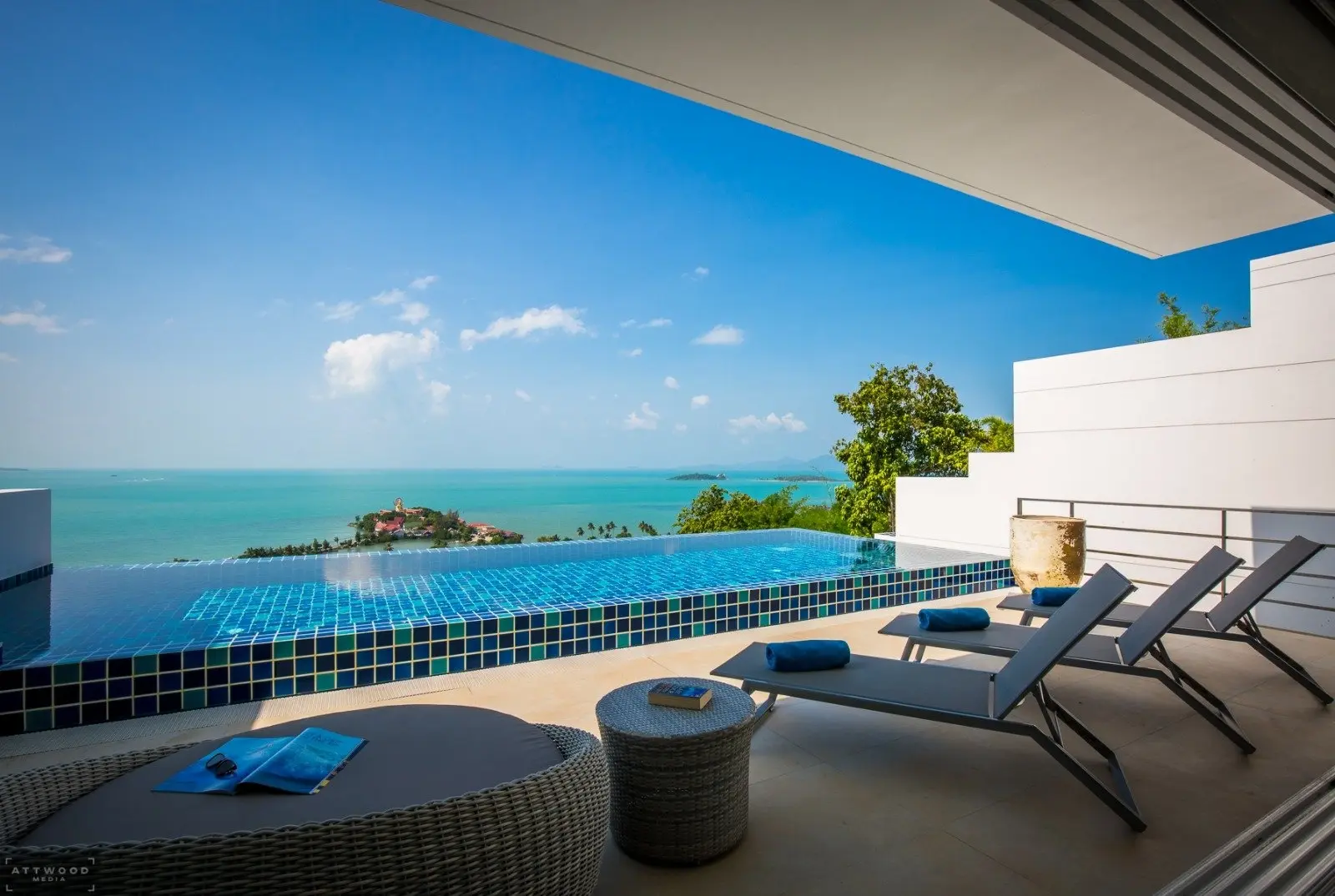 Villa de 2 étages avec 3 chambres et vue sur la mer à Bangrak Koh Samui  LOCATION 