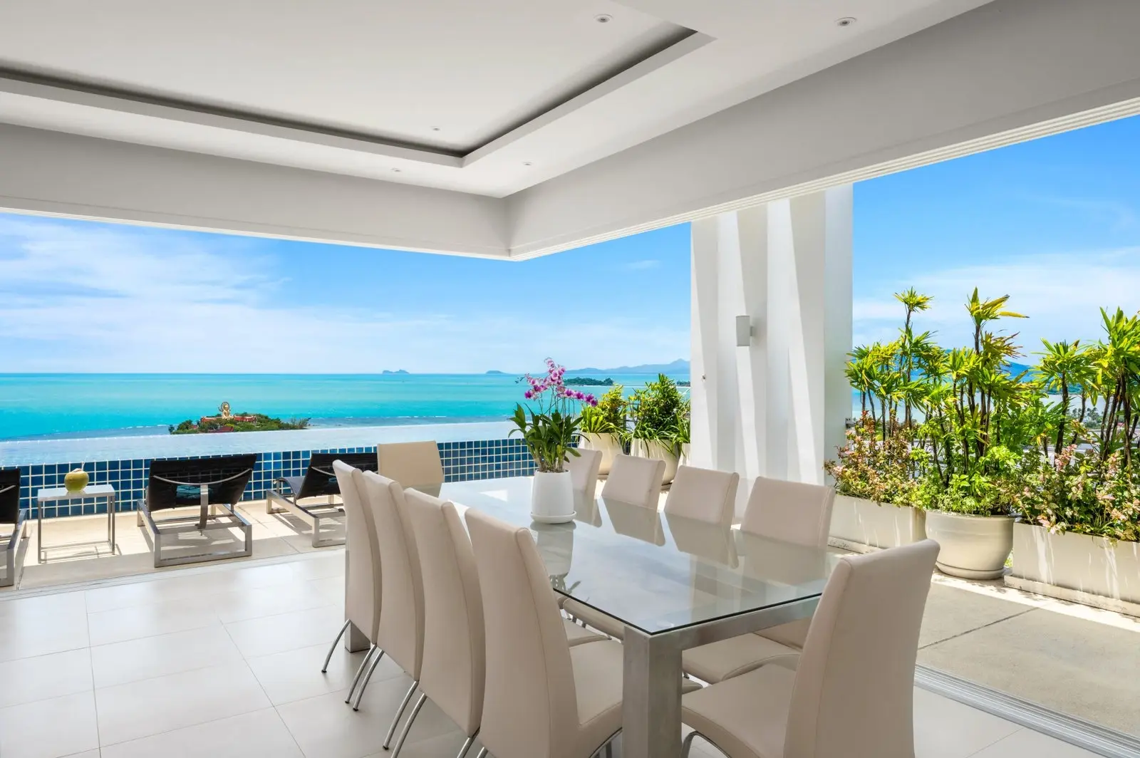 Villa 2 Étages de 4 Chambres avec Vue Mer à Bangrak Koh Samui LOCATION