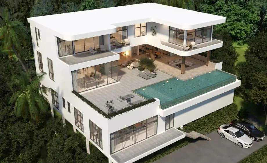 4 Bedrooms Exclusive Project Pool Villas A Sea View in BoPhut Koh Samui " Offplan"