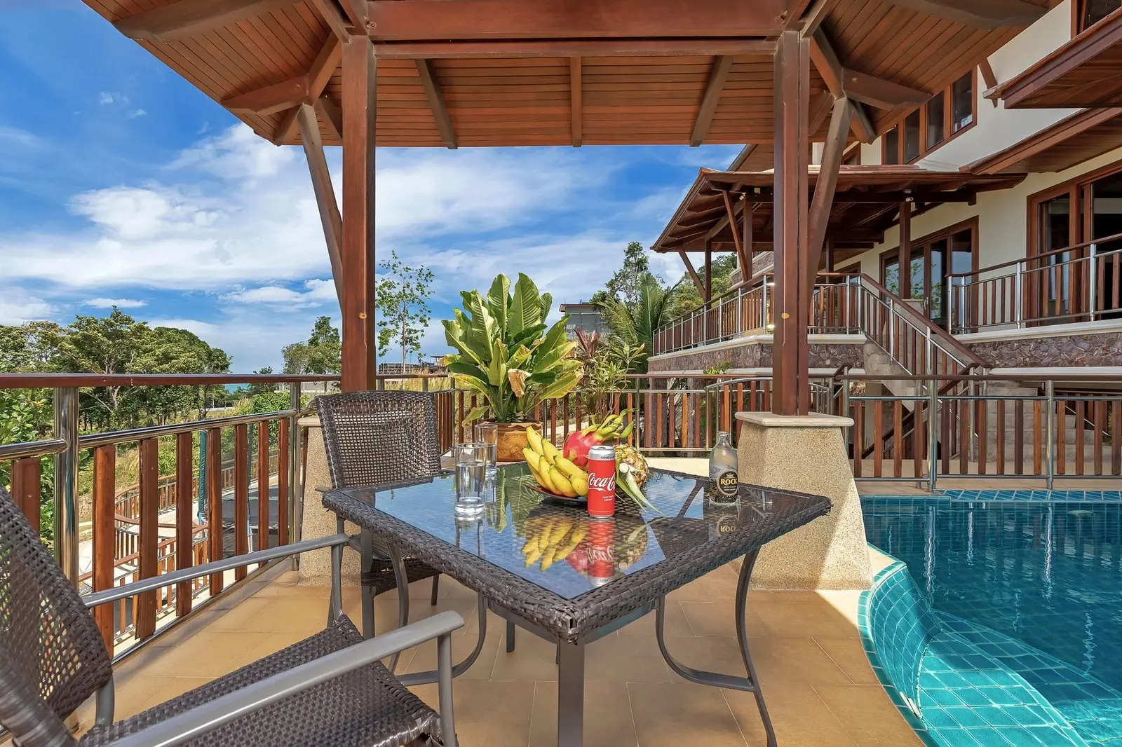 Charmante villa thaïlandaise avec vue sur la mer, 5 chambres à louer à Plai Laem, Koh Samui LOUER