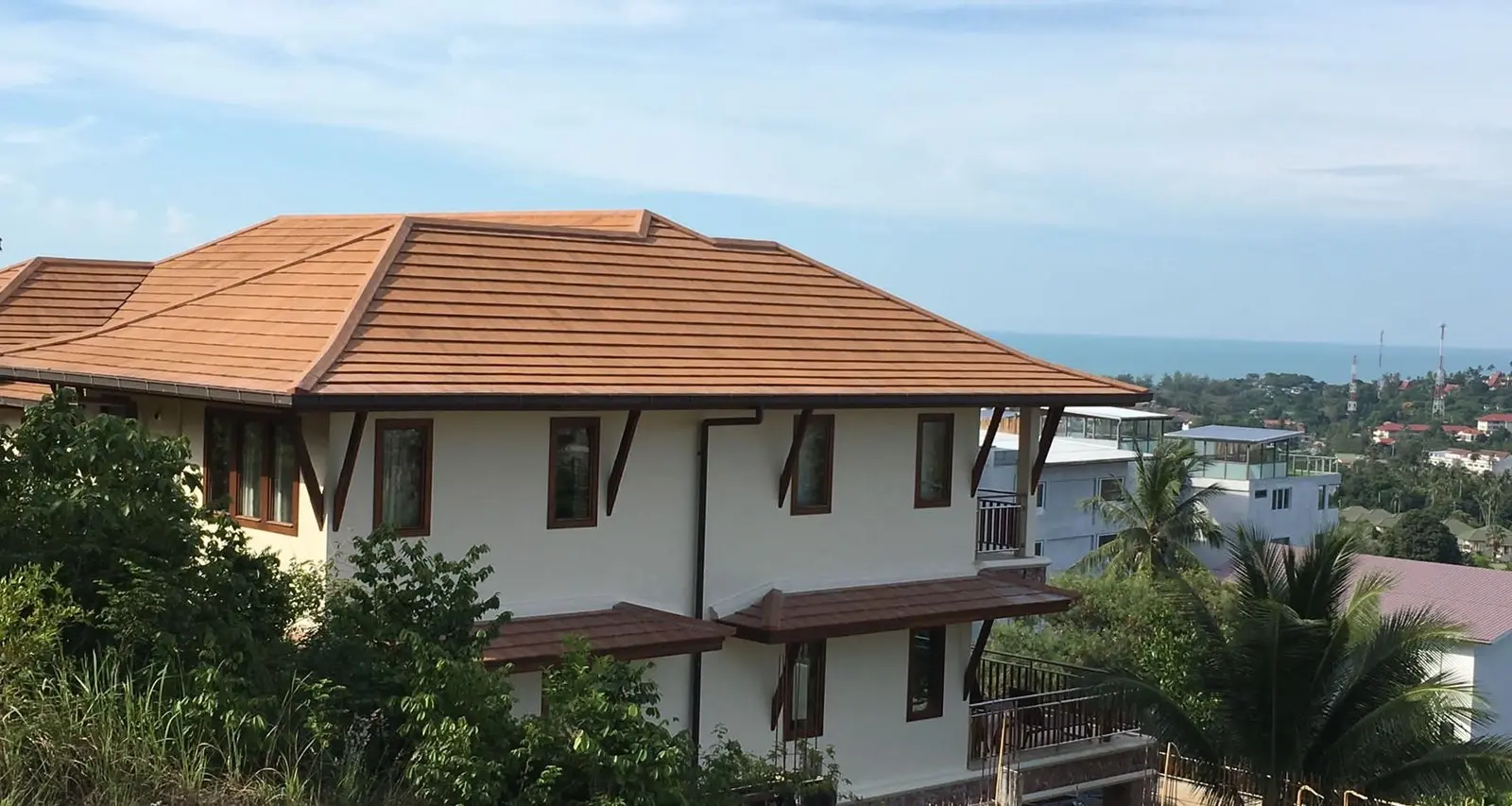 Charmante villa thaïlandaise avec vue sur la mer, 5 chambres à louer à Plai Laem, Koh Samui LOUER