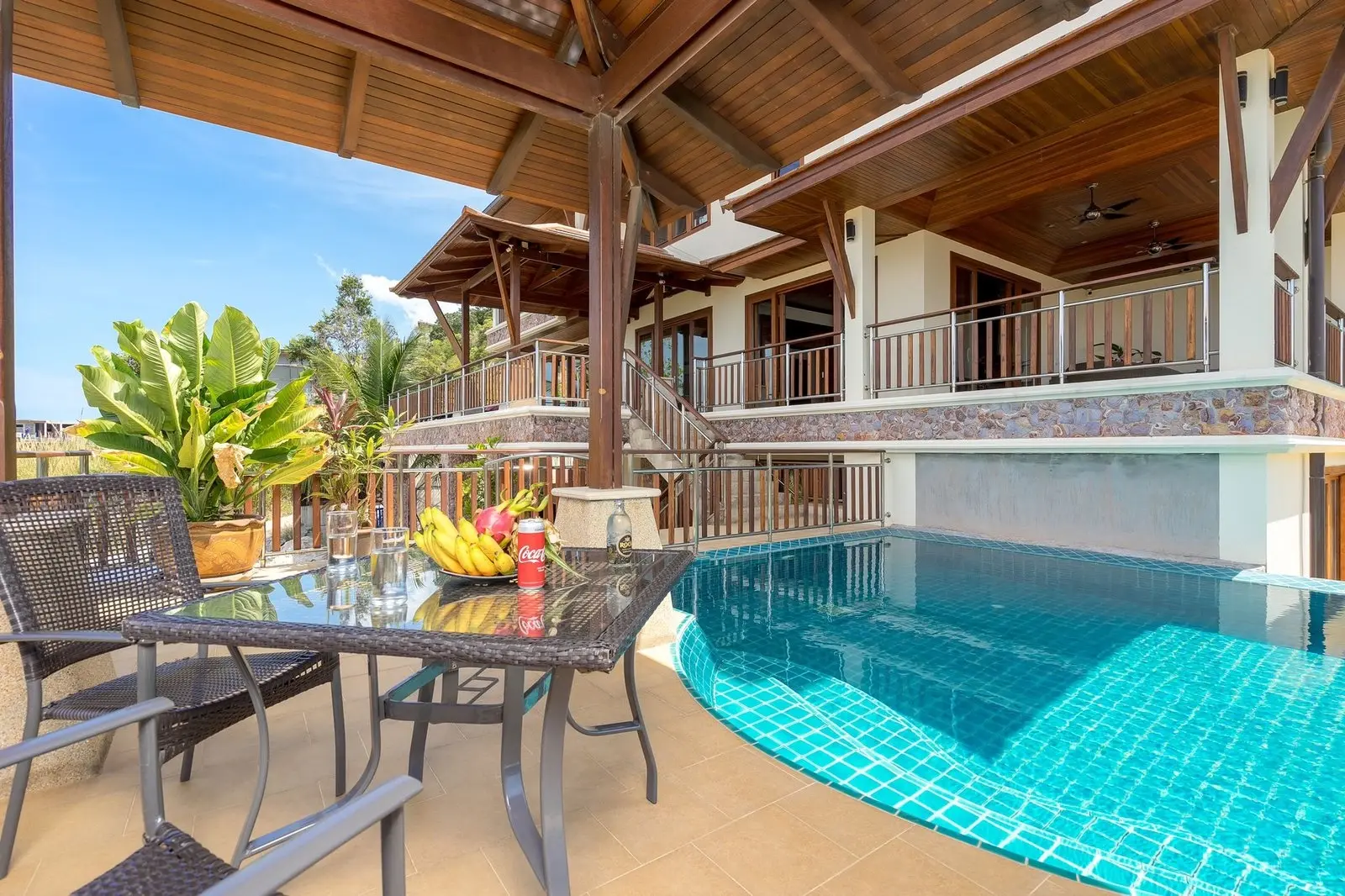 Charmante villa thaïlandaise avec vue sur la mer, 5 chambres à louer à Plai Laem, Koh Samui LOUER