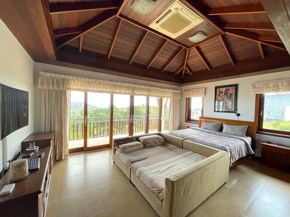 Charmante villa thaïlandaise avec vue sur la mer, 5 chambres à louer à Plai Laem, Koh Samui LOUER